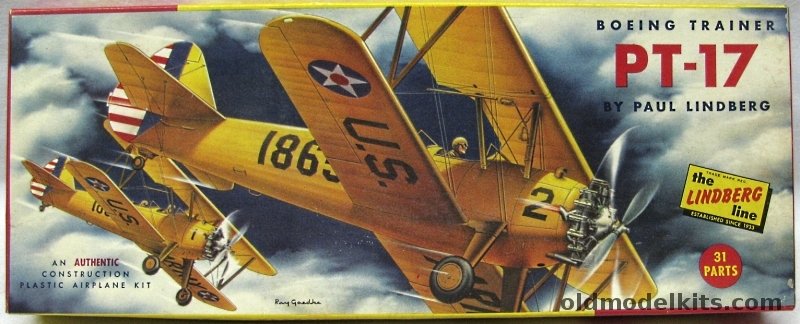 Lindberg 1/48 Boeing Trainer PT-17 Kaydet - (ex-Varney / ex-O-Lin), 508-98 plastic model kit